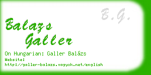 balazs galler business card